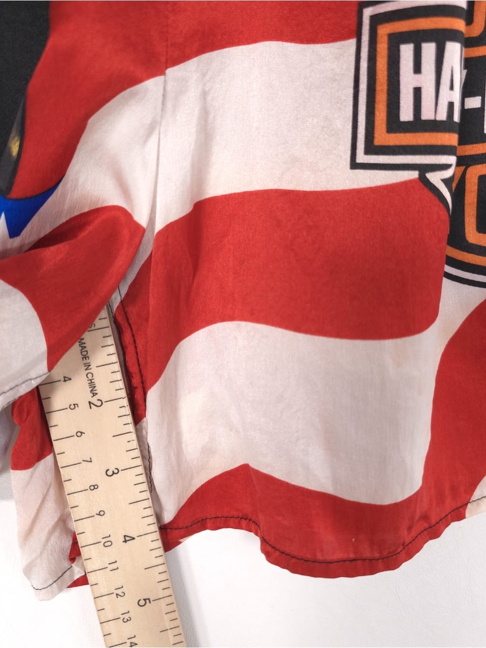 HARLEY DAVIDSON 100% SILK Red White Blue Eagle USA Flag Shorts Boxer Briefs RARE - Picture 5 of 8